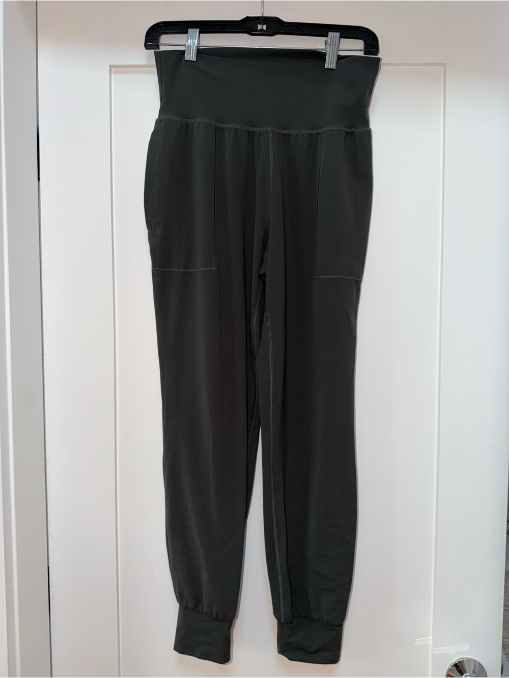 Athleta Dark Gray High-Rise Track Joggers